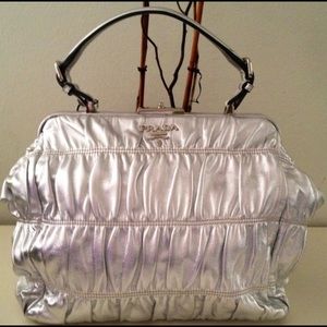 💯Prada Silver Handbag